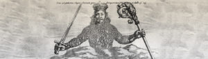 Ausschnitte aus Titelblatt von Thomas Hobbes "Der Leviathan"