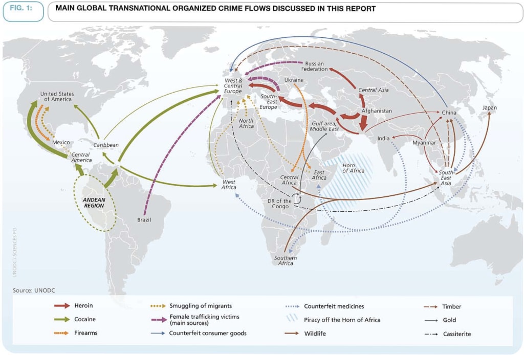 Globale Warenströme transnationaler organisierter Kriminalität