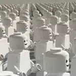 Statistische Erfassung von Kriminalität Viele identische Figuren als Symbol für statistische Erfassung von Kriminalität und große Fallzahlen in der Polizeilichen Kriminalstatistik