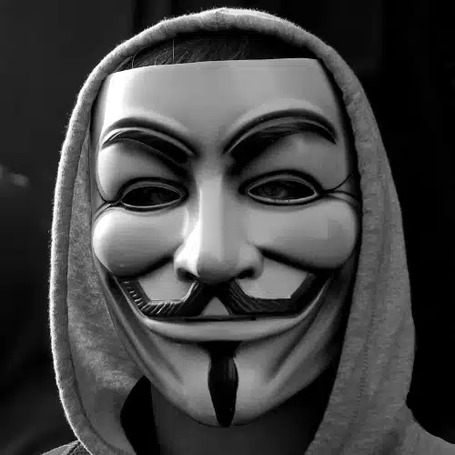 Person mit Guy-Fawkes-Maske – Symbolbild zum Film V for Vendetta (2005)