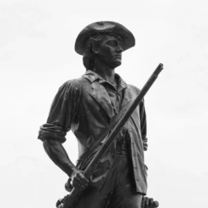 Statue eines bewaffneten Minuteman als Symbol für Bürgerwehren und Vigilantismus – Symbolbild zur Dokumentation Cartel Land (2015).