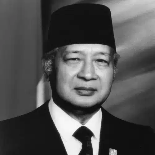 Porträt des indonesischen Präsidenten Suharto, dessen Regime den historischen Hintergrund von The Act of Killing (2012) bildet