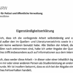 Die Nutzung von ChatGPT im Studium wird durch die Eigenständigkeitserklärung der HSPV NRW eingeschränkt.