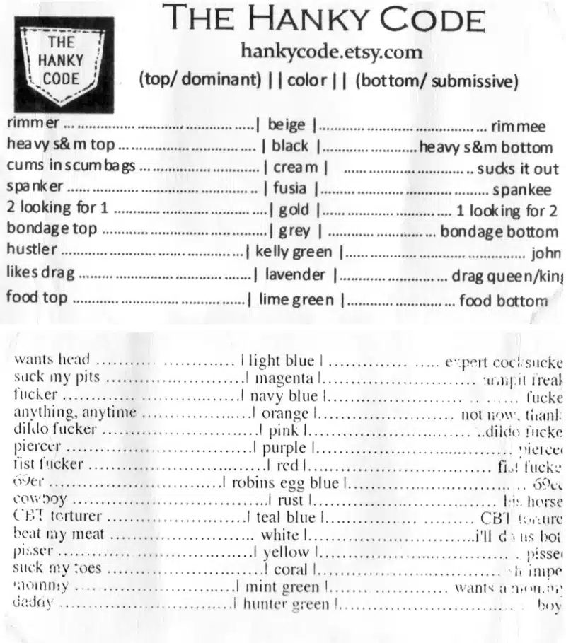 The Hanky Code