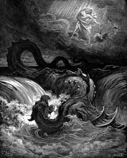 Die Vernichtung des Leviathan, Gravur von Gustave Doré (1865)