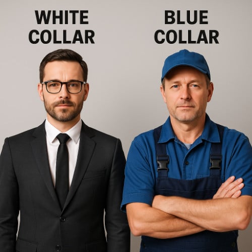 White Collar Worker and a Blue Collar Worker